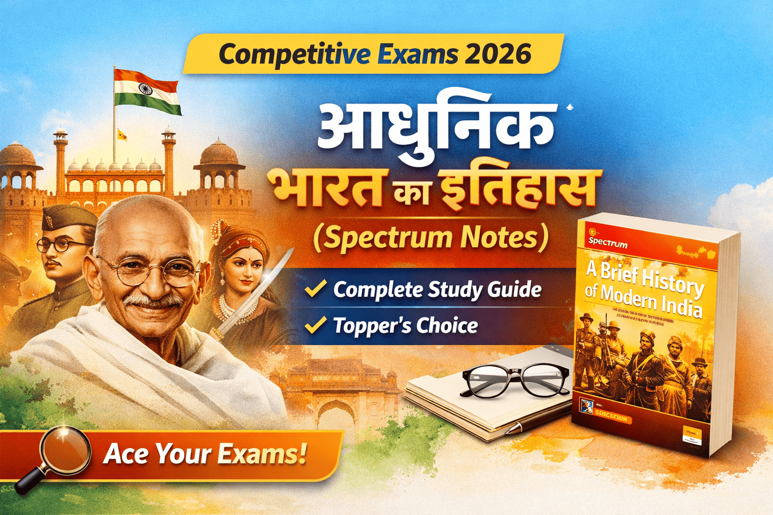 आधुनिक भारत का इतिहास (Spectrum Notes) – Complete Study Guide for Competitive Exams 2026